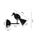 Modern geometric bird-shaped LED wall light