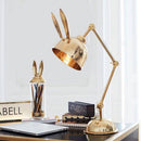 LED table lamp with metal bunny or cat ears