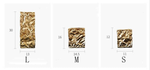 Creative crumpled paper effect ceramic design vase - vue 4 sur 6