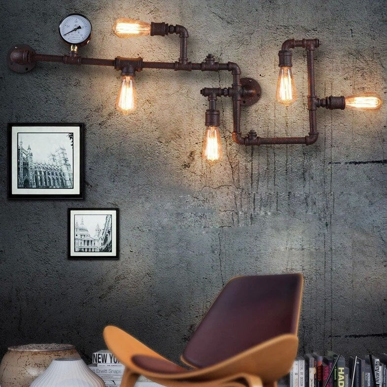 Amparo industrial pipe wall light