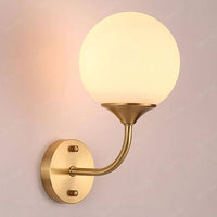 Modern LED wall light with Cooper glass ball