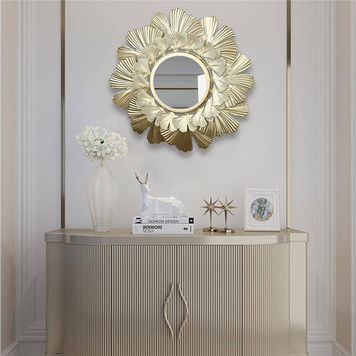 Sun style round decorative wall mirror 40cm - vue 3 sur 4