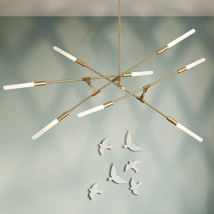 Modern LED chandelier with illuminated ends Suvan - vue 6 sur 11