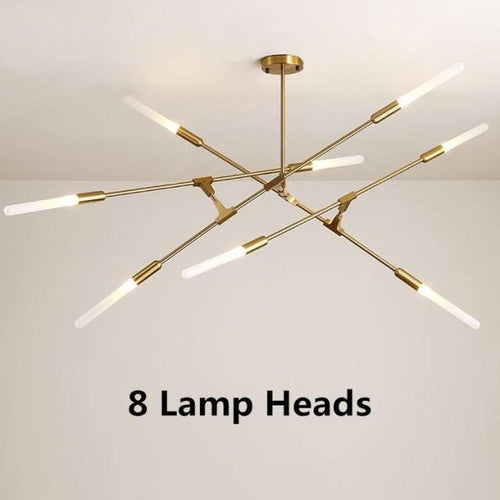 Modern LED chandelier with illuminated ends Suvan - vue 12 sur 11