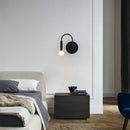 Modern metallic arc LED wall light Iraide