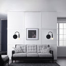 Modern metallic arc LED wall light Iraide