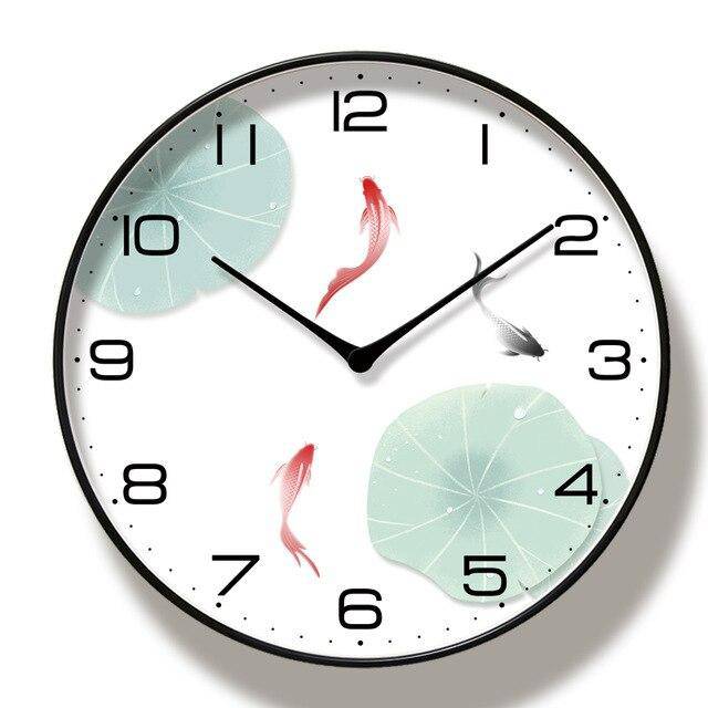 Chansrun Colorful Fish Round Wall Clock