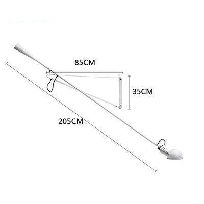 Design LED wall light with metal arm in loft style - vue 6 sur 9