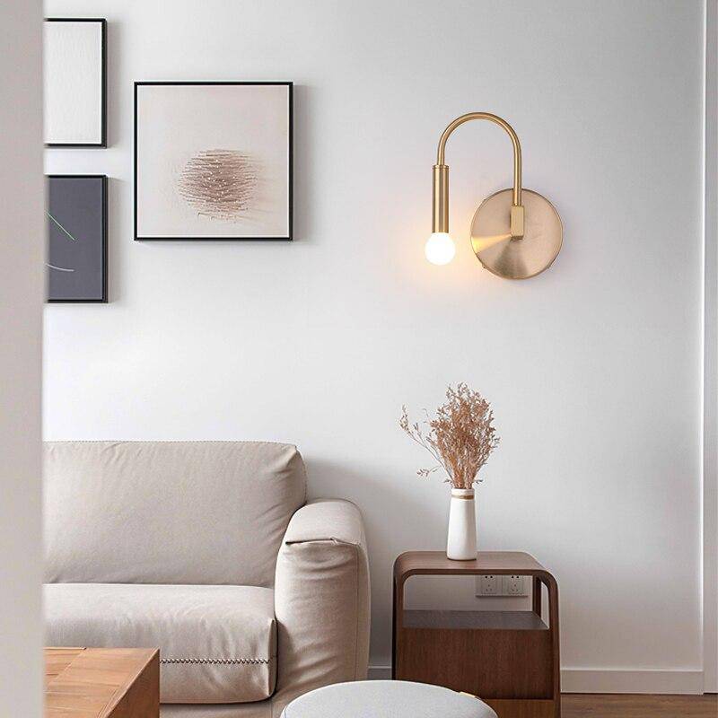 Modern LED wall light with hanging bulb - vue 3 sur 5