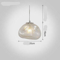Lofty coloured deformed glass LED pendant light