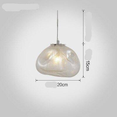 Lofty coloured deformed glass LED pendant light