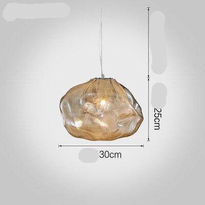 Lofty coloured deformed glass LED pendant light - vue 5 sur 10