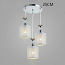 Chrome and crystal LED pendant light