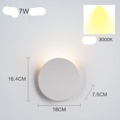 Design LED wall light with curved metal tile - vue 7 sur 9