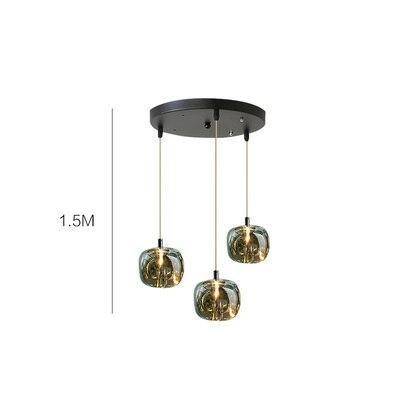 Designer LED pendant light in colored glass - vue 13 sur 12