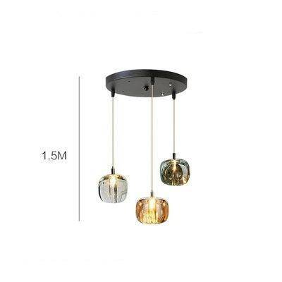 Designer LED pendant light in colored glass - vue 9 sur 12