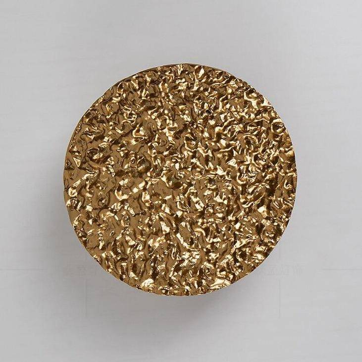 Creative gold metal disc LED wall light - vue 4 sur 4