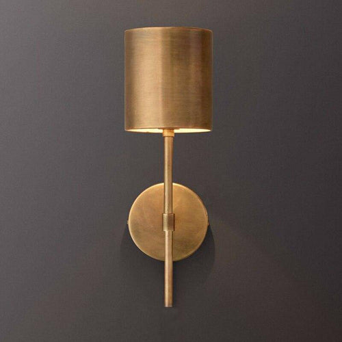 Designer LED wall light with metal cylinder lampshade Retro - vue 5 sur 5