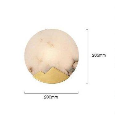 Modern LED marble wall light with gold base - vue 4 sur 4