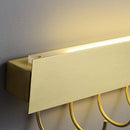 Modern gold LED wall light with hook