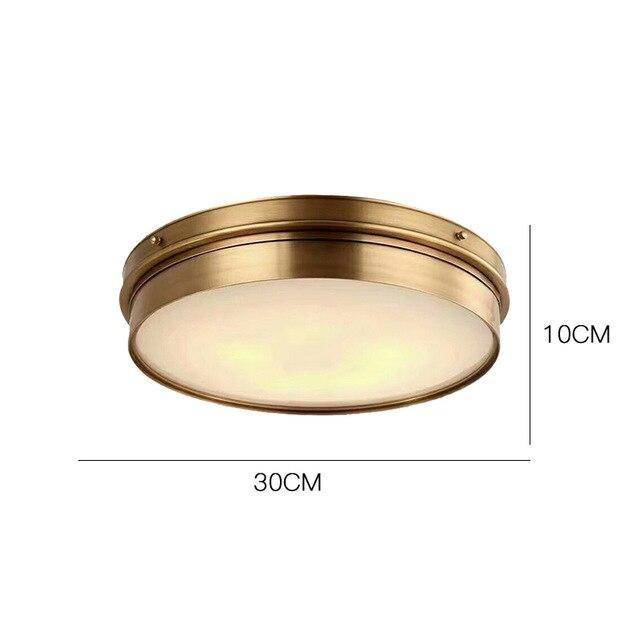 Industrial gold metal round LED ceiling light