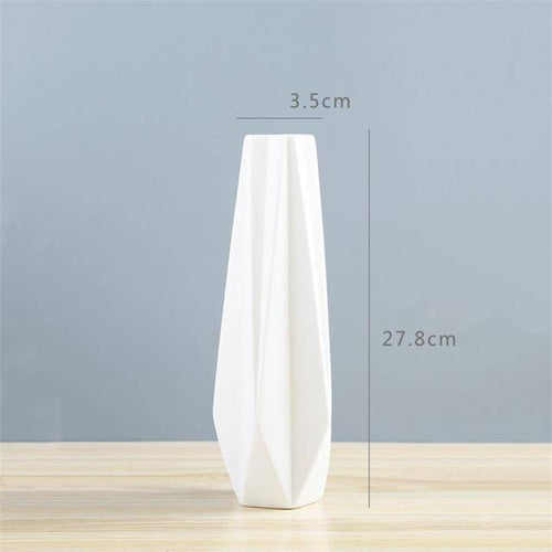Wedding style geometric ceramic vase - vue 5 sur 10