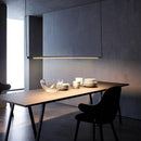 Designer LED pendant light in black metal tube loft style