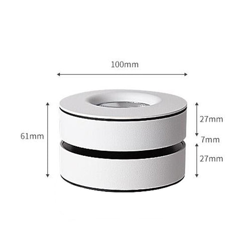 Modern round 355° rotatable LED spotlight manual - vue 6 sur 5