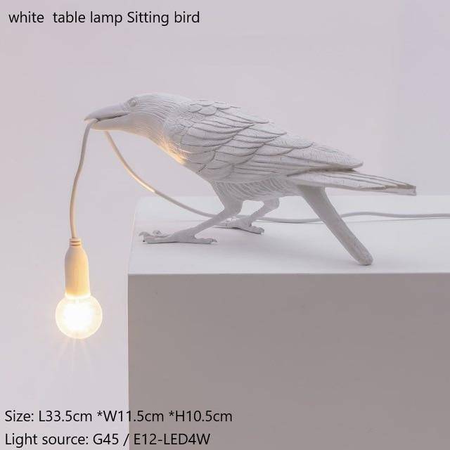 LED wall light with bird holding a lamp in its beak - vue 5 sur 10