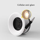 Modern recessed anti-glare honeycomb effect LED spotlight Elvia