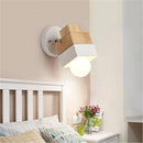 Creative wooden LED wall light (cube or cylinder)