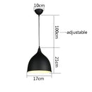 Rounded cone colourful LED pendant light