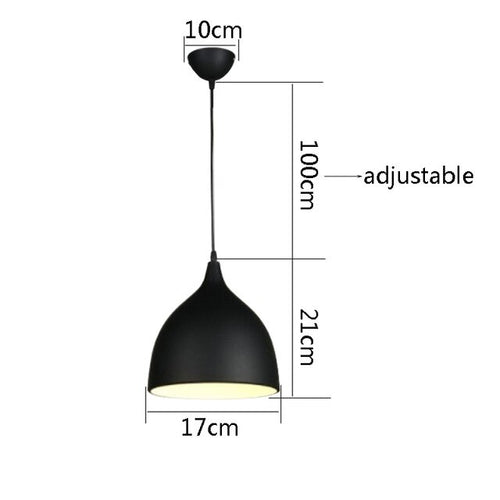 Rounded cone colourful LED pendant light - vue 8 sur 16