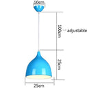 Rounded cone colourful LED pendant light