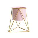 Tall geometric metal pedestal stand rali