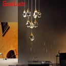 Designer LED wall light with Loft crystal stone glass