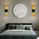 Vera gold cylindrical LED wall light