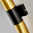 Vera gold cylindrical LED wall light