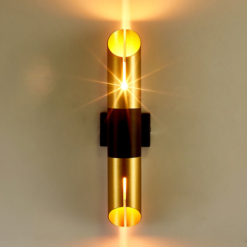 Vera gold cylindrical LED wall light - vue 5 sur 8