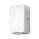 Rectangular chrome wall light with up and down LED