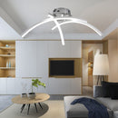 Design LED ceiling light with 3 curved metal bars Teylor