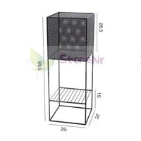 Tall pedestal with creative colourful metal design