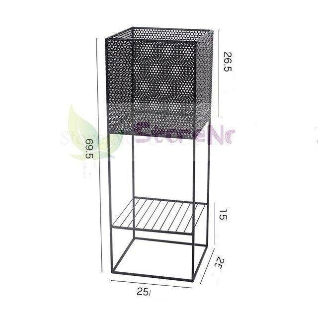 Tall pedestal with creative colourful metal design