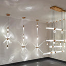 Modern LED pendant light with different Florina glass shapes