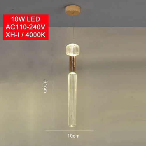 Modern LED pendant light with different Florina glass shapes - vue 16 sur 34