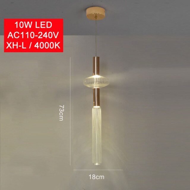 Modern LED pendant light with different Florina glass shapes - vue 17 sur 34