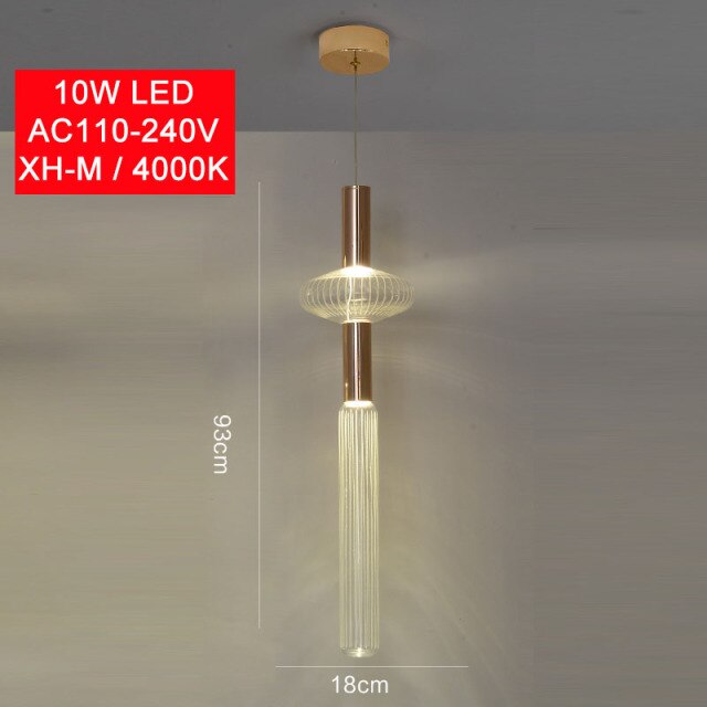 Modern LED pendant light with different Florina glass shapes - vue 21 sur 34