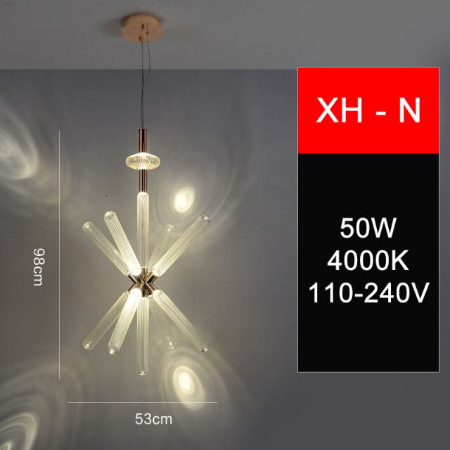 Modern LED pendant light with different Florina glass shapes - vue 22 sur 34