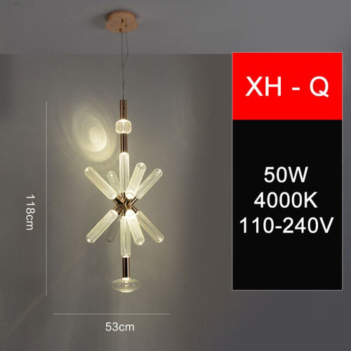 Modern LED pendant light with different Florina glass shapes - vue 29 sur 34