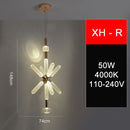 Modern LED pendant light with different Florina glass shapes